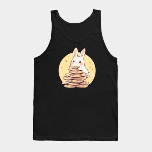 Cute rabbit on a pile of cookies Tank Top